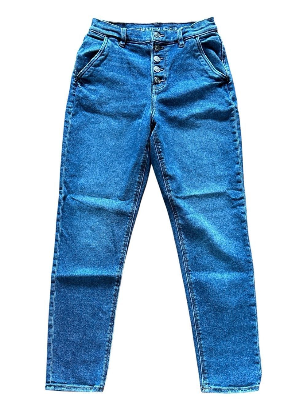 American Eagle Outfitters High-Rise Button-Fly Mom Jeans
